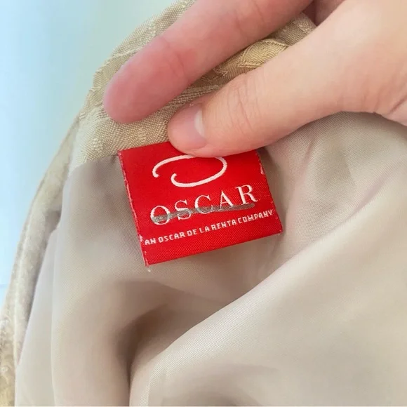 Oscar de la Renta women’s brown and beige a-line skirt size 16 boho fairy - Picture 3 of 9